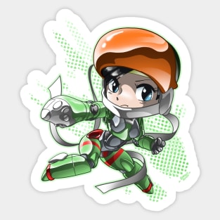 Asplenia Studios SD/chibi Linna (visor up) Sticker